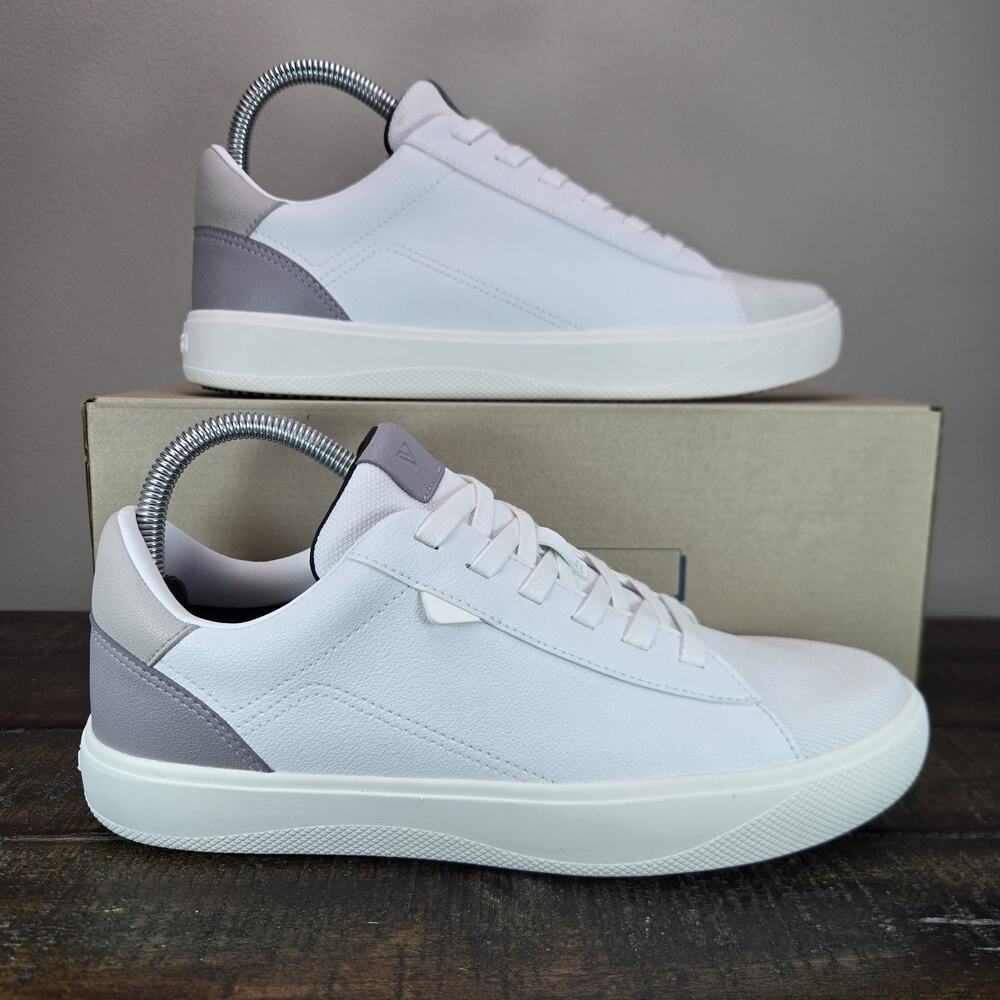 Vessi White and Light Gray Women's Sneakers